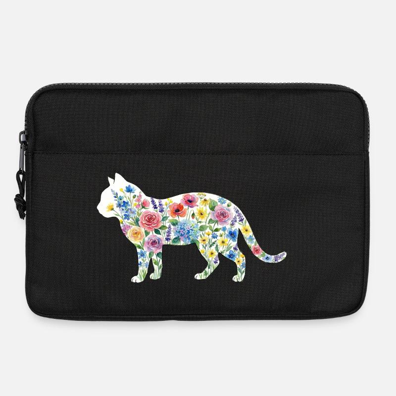 Frühlingskatze - Laptoptasche 13" - Schwarz