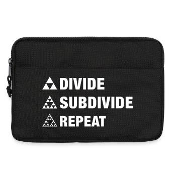 triangle fractal geometry divide subdivide repeat - Laptop bag 13" - black - Front