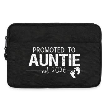 Promoted To Auntie 2026 New Aunt Gift - Laptop bag 13" - black - Front