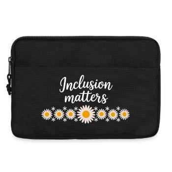 L’inclusion est importante avec un collier de fleurs - Sacoche pour ordinateur portable 13 pouces - noir - Devant