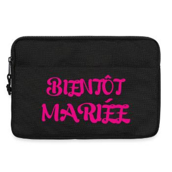 Futur Mariée EVJF : Design Girly Rose et Festif - Sacoche pour ordinateur portable 13 pouces - noir - Devant