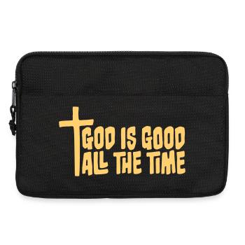 God Is Good All The Time Faith Christian Saying - Laptop bag 13" - black - Front