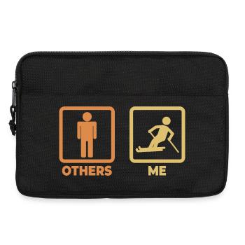 drôle de skieur - Sacoche pour ordinateur portable 13 pouces - noir - Devant