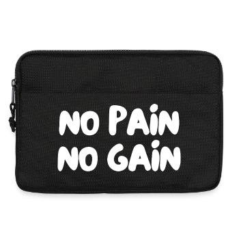 No pain no gain - Laptop bag 13" - black - Front
