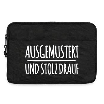 Ausgemustert Gegen Krieg - Laptoptasche 13" - Schwarz - Vorne