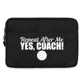 Repeat After Me Yes Coach - Laptop bag 13" - black - Front