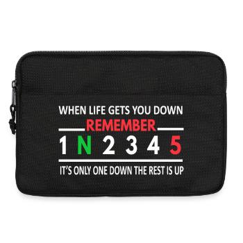 When Life Gets You Down 1 Down 5 Up Motorcycle - Laptop bag 13" - black - Front