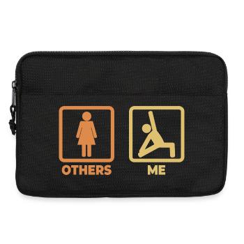 Bonhomme bâton de yoga - Sacoche pour ordinateur portable 13 pouces - noir - Devant