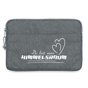 HIMMELSRAUM – Spirituelles Statement Mode - Laptoptasche 13" - Grau meliert - Vorne