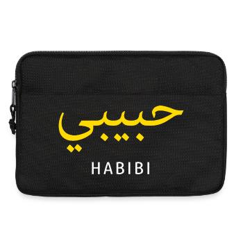 Habibi Gold Arabic Script Tee - Laptop bag 13" - black - Front
