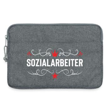 Sozialarbeiter Beruf - Laptoptasche 13" - Grau meliert - Vorne