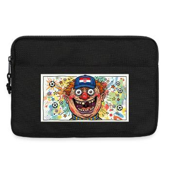 Laughing Football Clown - Croatia - Laptop bag 13" - black - Front