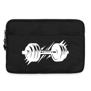 Langhantel Symbol Hanteln - Laptoptasche 13" - Schwarz - Vorne