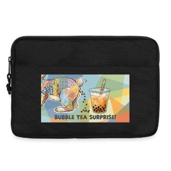 Bubble Tea Boba Drôle de Lapin mignon - Sacoche pour ordinateur portable 13 pouces - noir - Devant