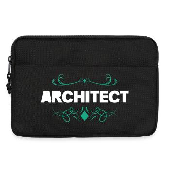 Fontaine architecte avec ornements - Sacoche pour ordinateur portable 13 pouces - noir - Devant