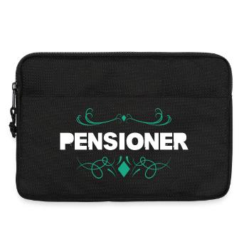 Pensioner Flourish Print - Laptop bag 13" - black - Front
