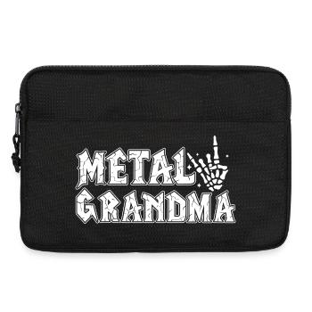 Metall-Oma Geschenk Oma Heavy Metal - Laptoptasche 13" - Schwarz - Vorne