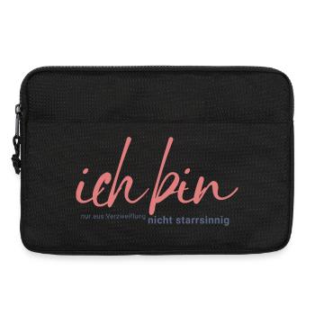 Ich bin nur aus Verzweiflung nicht starrsinnig - Laptoptasche 13" - Schwarz - Vorne