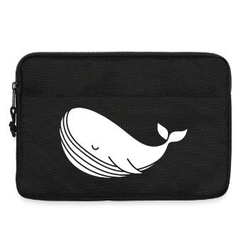 Wal Silhouette minimalistisches Meeresmotiv - Laptoptasche 13" - Schwarz - Vorne