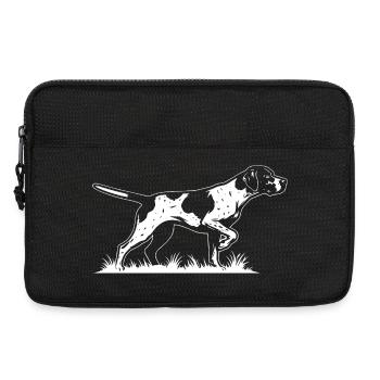 English Pointer On Point - Chien de chasse Oiseau Chien - Sacoche pour ordinateur portable 13 pouces - noir - Devant