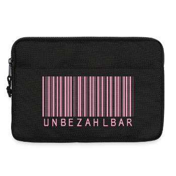 Barcode Rosa "UNBEZAHLBAR"  - Laptoptasche 13" - Schwarz - Vorne