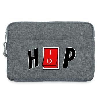 hip hop - Laptop bag 13" - heather grey - Front