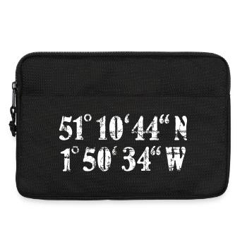 Stonehenge Coordinates Vintage White (FR) - Sacoche pour ordinateur portable 13 pouces - noir - Devant
