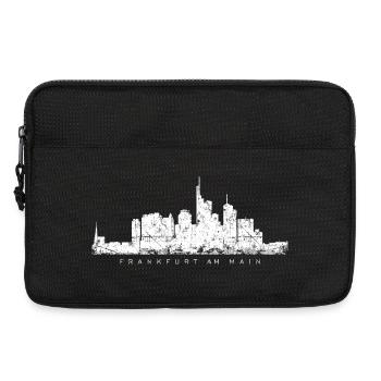 Frankfurter Skyline (Vintage/Weiß) Frankfurt Main - Laptoptasche 13" - Schwarz - Vorne