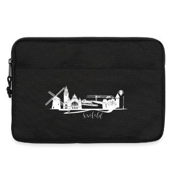 Krefeld Skyline mit Windmühle - Laptoptasche 13" - Schwarz - Vorne