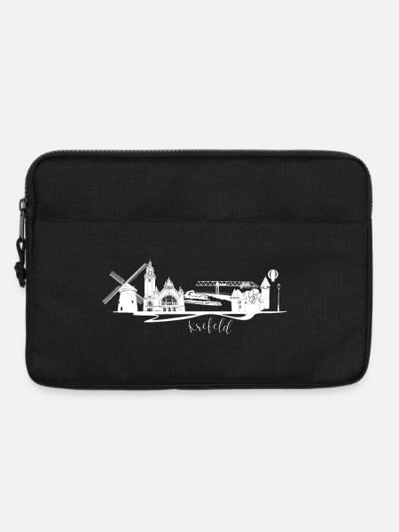 Krefeld skyline with windmill - Laptop bag 13" - black