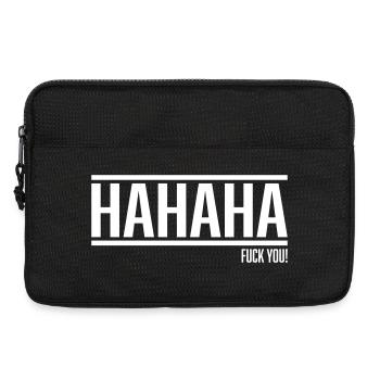 hahaha fuck you - Laptoptasche 13" - Schwarz - Vorne
