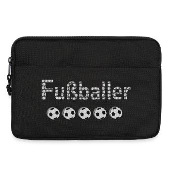 Fußballer, FußballFan, WM, coole fußballmotive - Laptoptasche 13" - Schwarz - Vorne