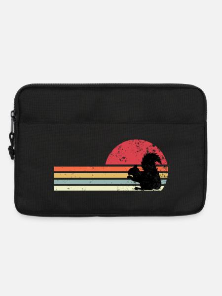 Retro-Eichhörnchen - Laptoptasche 13" - Schwarz