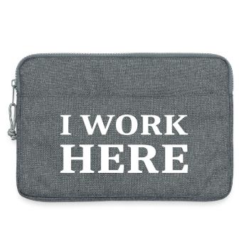 I work here - Laptop bag 13" - heather grey - Front