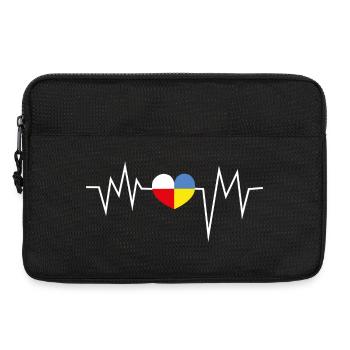 Heartbeat Polen Ukraine - Laptoptasche 13" - Schwarz - Vorne