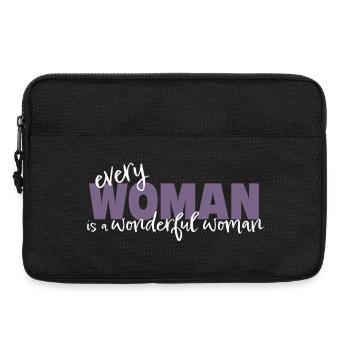 Chaque femme est une femme merveilleuse - Sacoche pour ordinateur portable 13 pouces - noir - Devant
