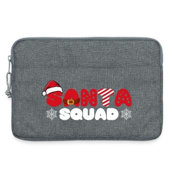 Santa Squad Emblem - Laptop bag 13" - heather grey - Front