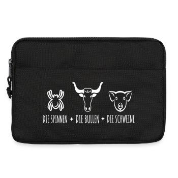 die Spinnen Die Bullen die Schweine - Laptoptasche 13" - Schwarz - Vorne
