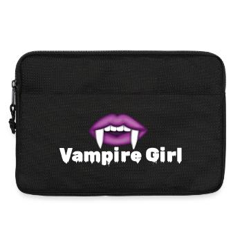 vampire girl gruselig halloween sexy lippen - Laptoptasche 13" - Schwarz - Vorne