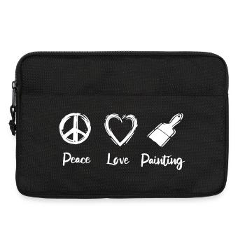 Peace Love Painting - Laptop bag 13" - black - Front