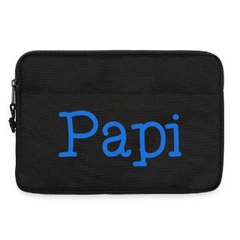 PAPI. FÊTE DES PÈRES. BONNE FÊTE PAPY. JE T'AIME. - Sacoche pour ordinateur portable 13 pouces - noir - Devant