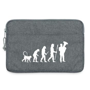 Development of the tuba player - Laptop bag 13" - heather grey - Front