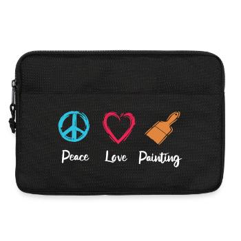 Frieden Liebe Malen - Laptoptasche 13" - Schwarz - Vorne