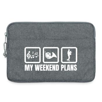 My plans for the weekend - Laptop bag 13" - heather grey - Front