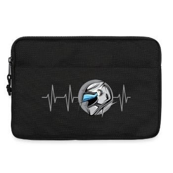 Symbole de battement de cœur de course de moto Motorsport Pulse - Sacoche pour ordinateur portable 13 pouces - noir - Devant