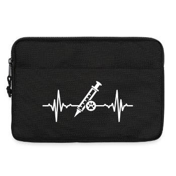 Tierarzt Spritze Herzschlag - Laptoptasche 13" - Schwarz - Vorne