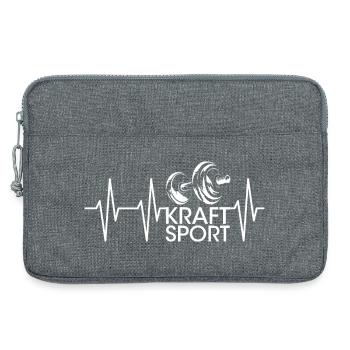 Pulse Gym Poids Musculation Battement De Coeur Curls Icône - Sacoche pour ordinateur portable 13 pouces - gris chiné - Devant