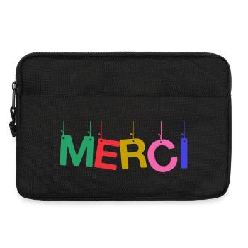MERCI. MAÎTRESSE. MAÎTRE. MERCI MAÎTRESSE - Sacoche pour ordinateur portable 13 pouces - noir - Devant