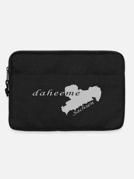 Daheeme - Zu Hause - Sächsisch - Laptoptasche 13" - Schwarz
