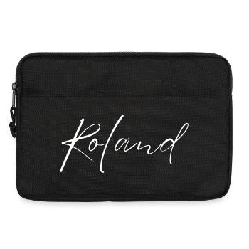 Roland Name T-Shirt Geschenk Für Männer - Laptoptasche 13" - Schwarz - Vorne